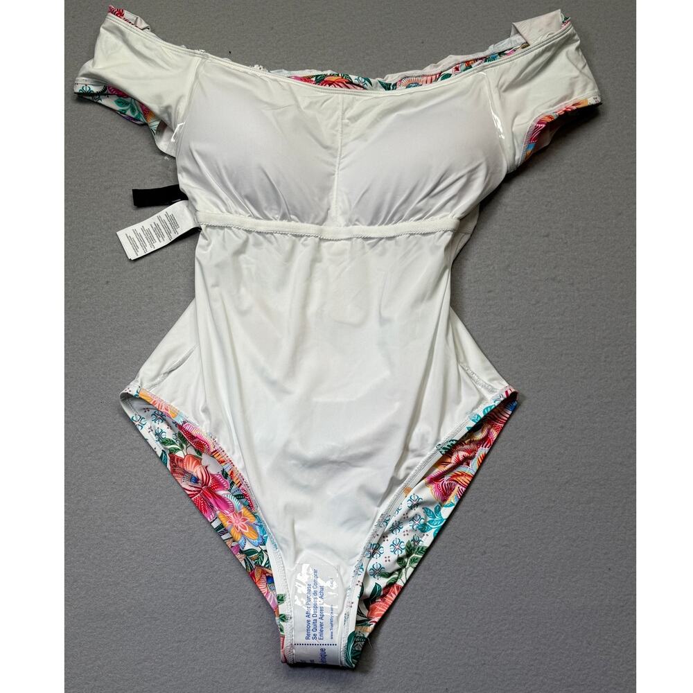 La Blanca Women's Riveria Resort Off the Shoulder 1 Piece Swimsuit 12 $145 - Picture 4 of 12